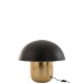 Lámpara seta hierro negro/oro Alt. 47 cm