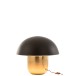 Lámpara seta hierro negro/oro Alt. 47 cm