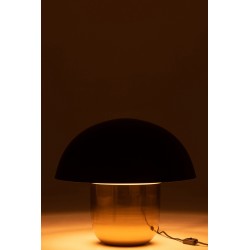 Lámpara seta hierro negro/oro Alt. 47 cm