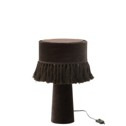 Lampe de chevet en textile noir 25x25x44 cm