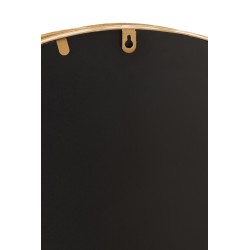 Miroir rond avec bord haut en métal doré de 60 cm