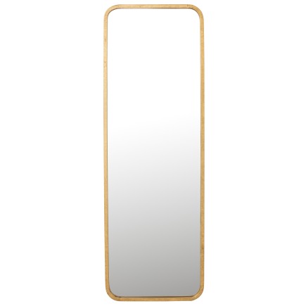 Miroir rond avec bord haut en métal doré de 120 cm