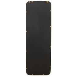 Miroir rond avec bord haut en métal doré de 120 cm