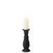 Candelabro cristal mate negro Alt. 30 cm