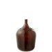 Vaso garrafa de vidro castanho 35x35x56 cm Vaso garrafa de vidro castanho 35x35x56 cm