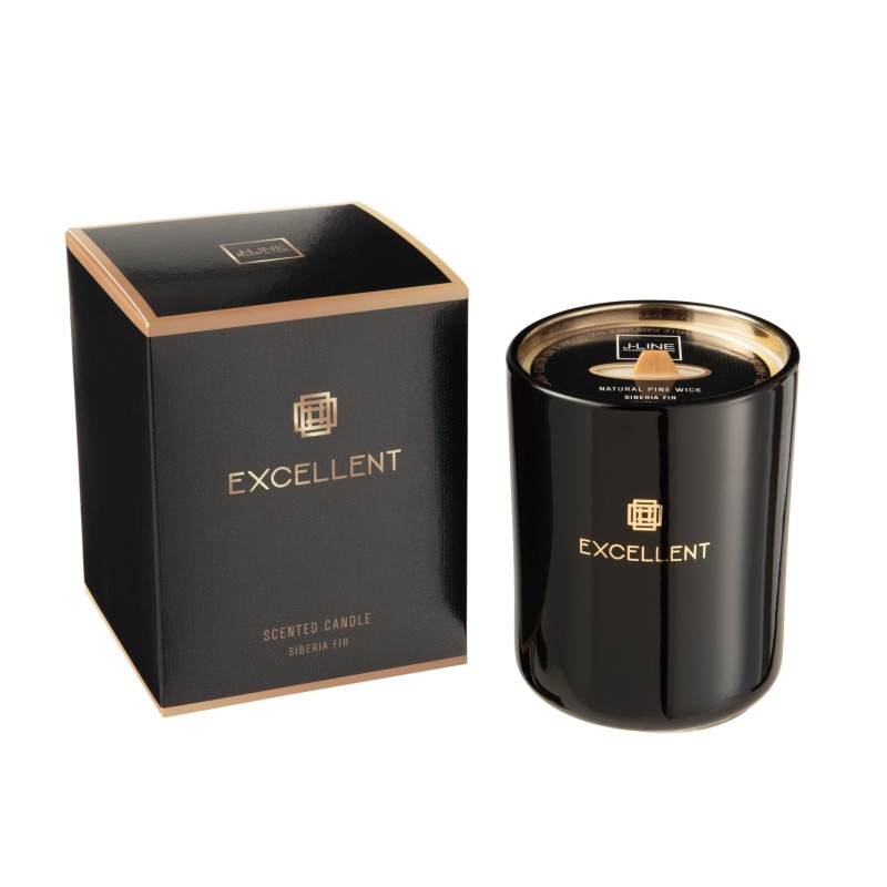 Vela perfumada 80H em vidro preto 11x11x15 cm Vela perfumada 80H em vidro preto 11x11x15 cm