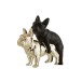 BULLDOG PAREJA CERAMICA NEGRO/ORO LARGE
