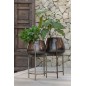 SUPPORT CACHE-POT + PIED METAL MARRON ROUILLE LARGE SUPPORT CACHE-POT + PIED METAL MARRON ROUILLE LARGE