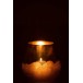 Porta-velas em vidro dourado 18x18x19 cm Porta-velas em vidro dourado 18x18x19 cm