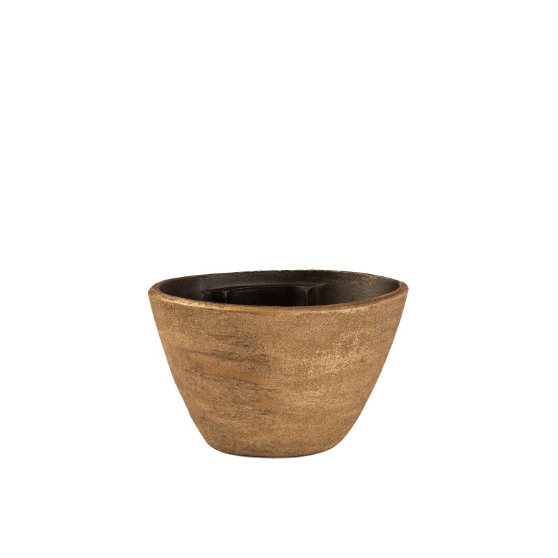 CACHEPOT HAUT IRREGULIER RUGUEUX CERAMIQUE OR SMALL CACHEPOT HAUT IRREGULIER RUGUEUX CERAMIQUE OR SMALL