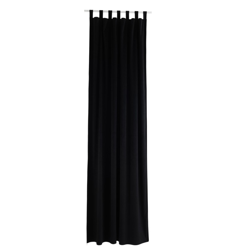 rideau long velours noir