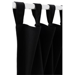 rideau long velours noir