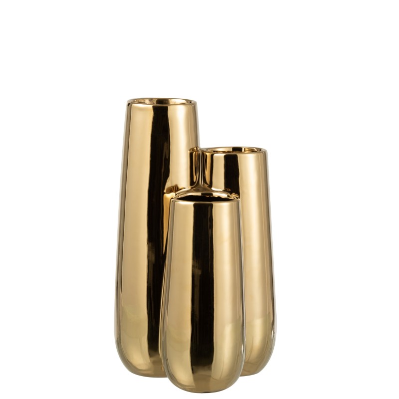 vase 3p taches rond cer or
