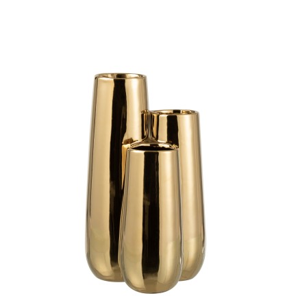 vase 3p taches rond cer or