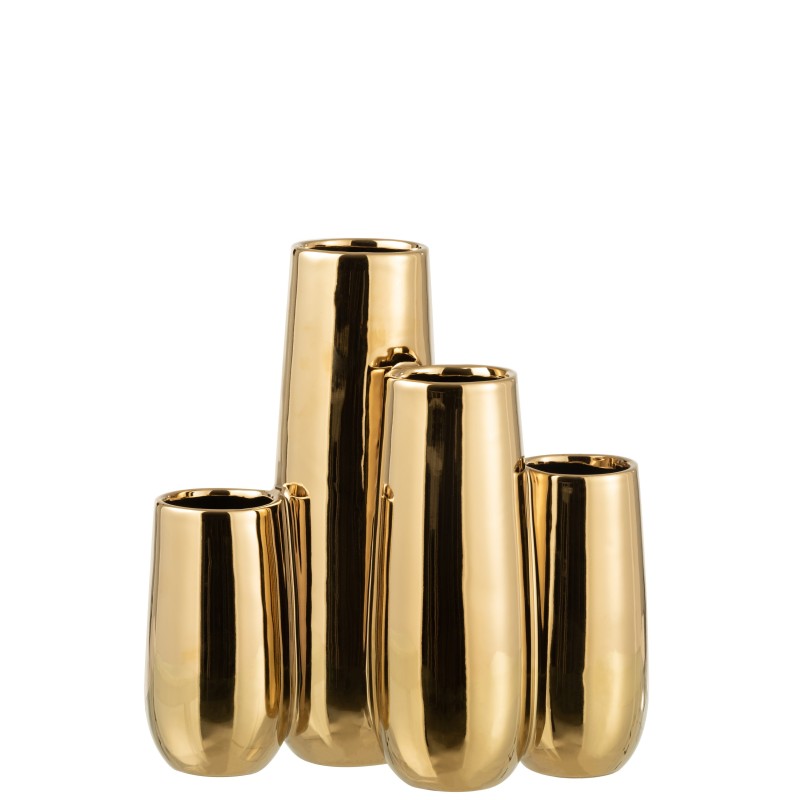 JARRON 4 PARTES MANCHAS REDONDO CERAMICA ORO JARRON 4 PARTES MANCHAS REDONDO CERAMICA ORO