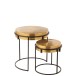 Set de 2 tables rondes en aluminium 44x44x48 cm