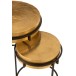 Set de 2 tables rondes en aluminium 44x44x48 cm