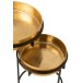 Set de 2 tables rondes en aluminium 44x44x48 cm