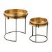 Set de 2 tables rondes en aluminium 44x44x48 cm