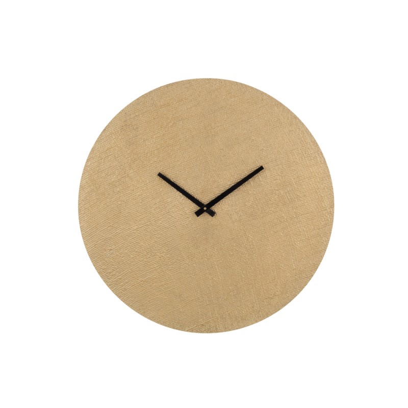 RELOJ TEXTURA DE YUTE ALUMINIO ORO LARGE