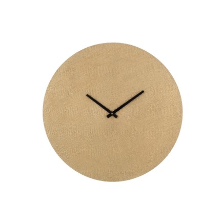 RELOJ TEXTURA DE YUTE ALUMINIO ORO LARGE