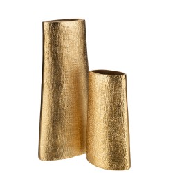 VASE TEXTURE JUTE ALU OR LARGE 48 cm Vase Haut Vase Haut
