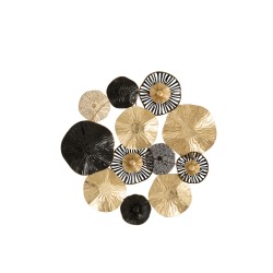 Décoration murale avec cercles en métal 69x65x8 cm