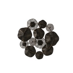Décoration murale avec cercles en métal 69x65x8 cm