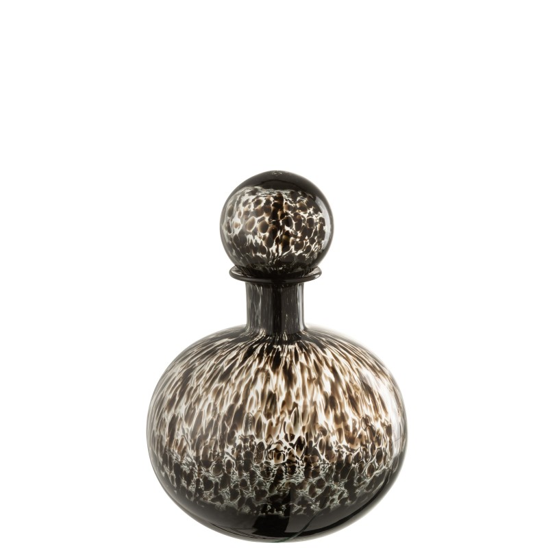 Bouteille décorative pois en verre 21x21x29 cm