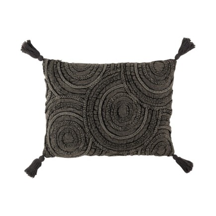Coussin rectangulaire en Textile gris 75x50x16cm
