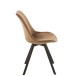 Silla de metal marrón de 55x49x84 cm