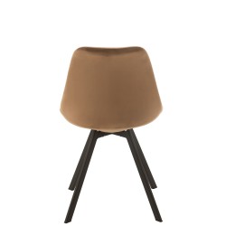 Silla de metal marrón de 55x49x84 cm
