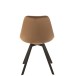Silla de metal marrón de 55x49x84 cm