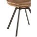 Silla de metal marrón de 55x49x84 cm