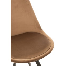 Silla de metal marrón de 55x49x84 cm