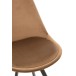Silla de metal marrón de 55x49x84 cm
