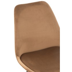 Silla de metal marrón de 55x49x84 cm
