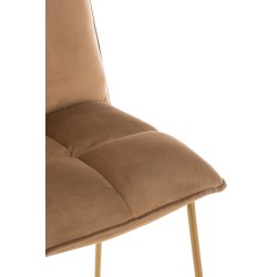 Chaise en métal marron 55x47x104 cm