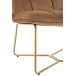 Cadeira lounge acolchoada em metal castanho 65x58x85 cm Cadeira lounge acolchoada em metal castanho 65x58x85 cm