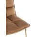 Cadeira lounge acolchoada em metal castanho 65x58x85 cm Cadeira lounge acolchoada em metal castanho 65x58x85 cm