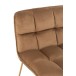 Cadeira lounge acolchoada em metal castanho 65x58x85 cm Cadeira lounge acolchoada em metal castanho 65x58x85 cm