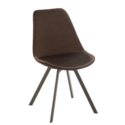 Silla de metal marrón 55x49x84 cm