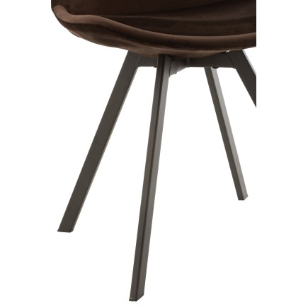 Silla de metal marrón 55x49x84 cm