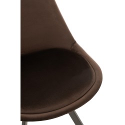 Silla de metal marrón 55x49x84 cm