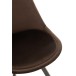 Silla de metal marrón 55x49x84 cm