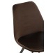 Silla de metal marrón 55x49x84 cm