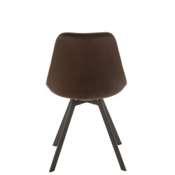 Silla de metal marrón 55x49x84 cm