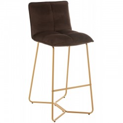 Chaise de bar en métal marron 55x47x104 cm