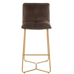 Chaise de bar en métal marron 55x47x104 cm