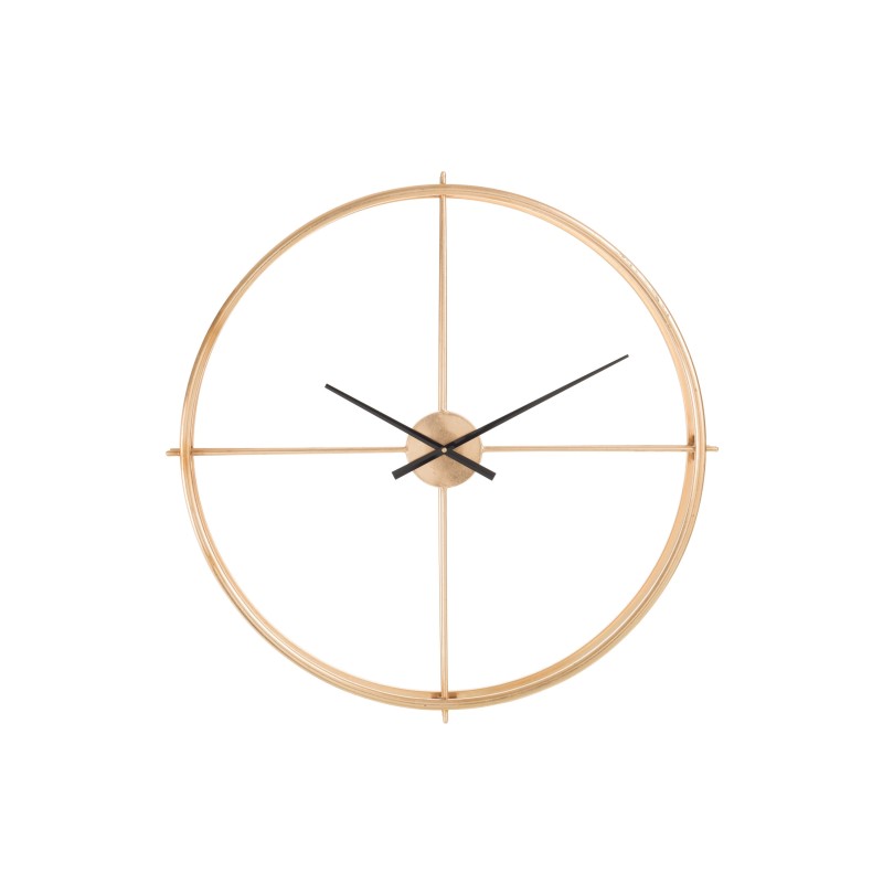 Reloj redondo de metal marrón de 80x80x9 cm